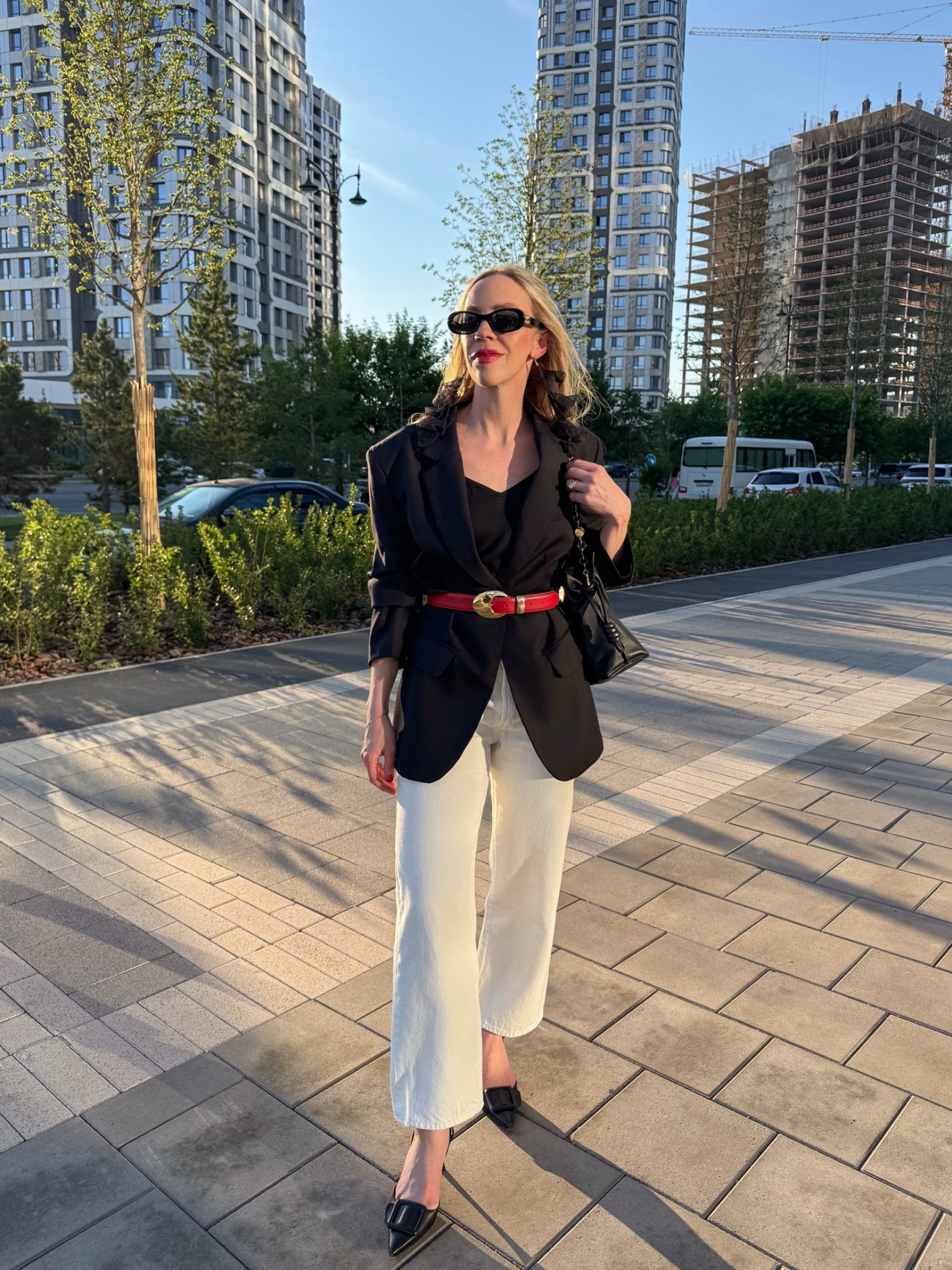 Date night outfit, black blazer with white jeans, red belt, style over 40, summer business casual

#LTKSeasonal #LTKOver40 #LTKSaleAlert