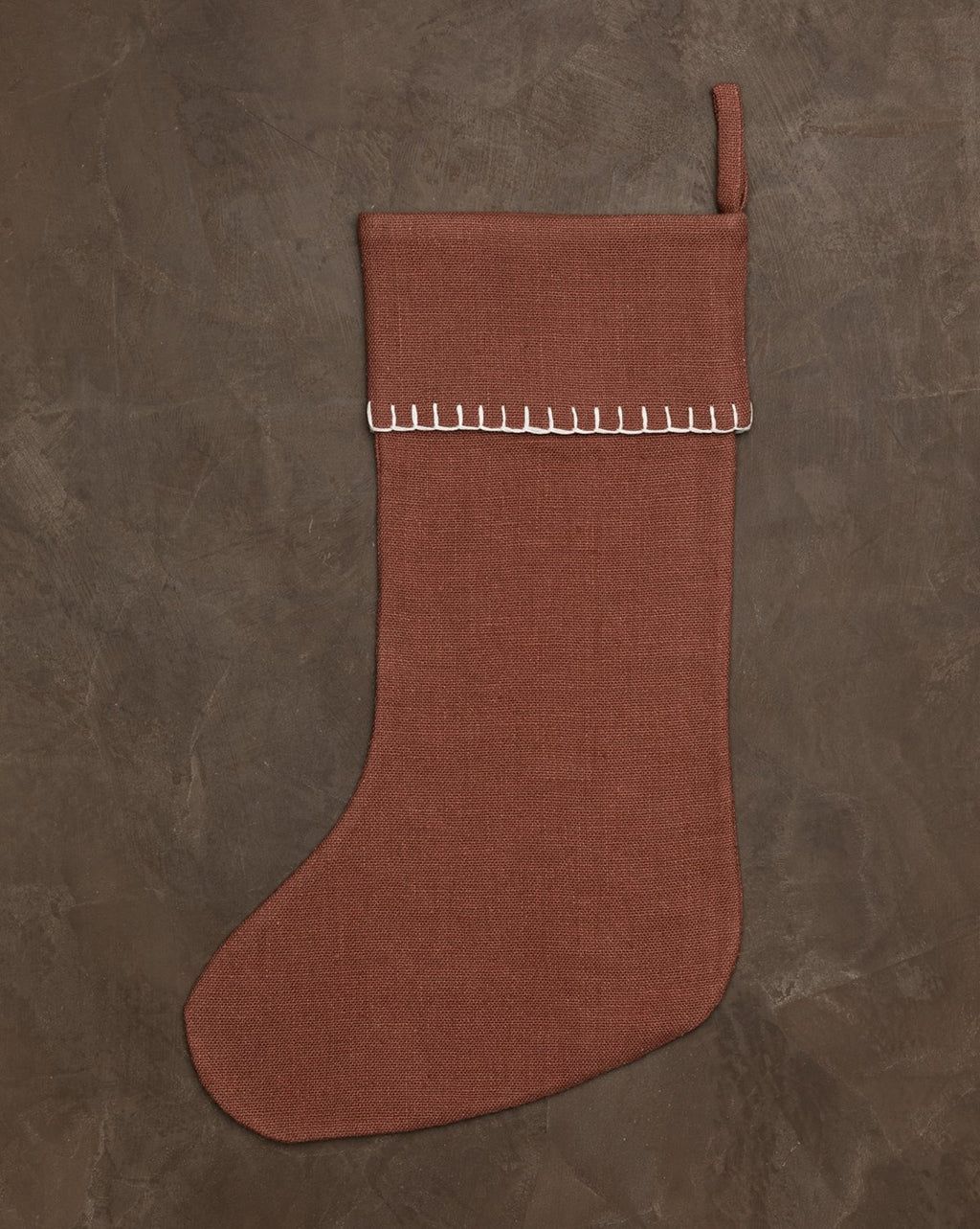 Whipstitch Linen Stocking | McGee & Co.