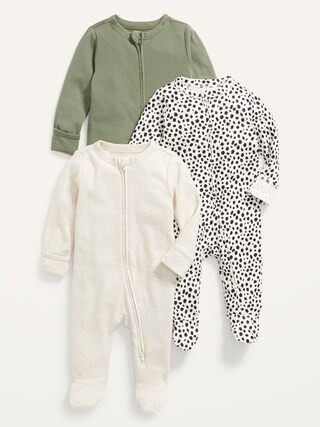 Unisex 3-Pack Sleep & Play Footed One-Piece for Baby | Old Navy (US)