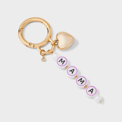 Mama Cluster Handbag Charm - A New Day™ Gold: Lobster Claw Clasp, Iron & Acrylic, Solid Pattern... | Target