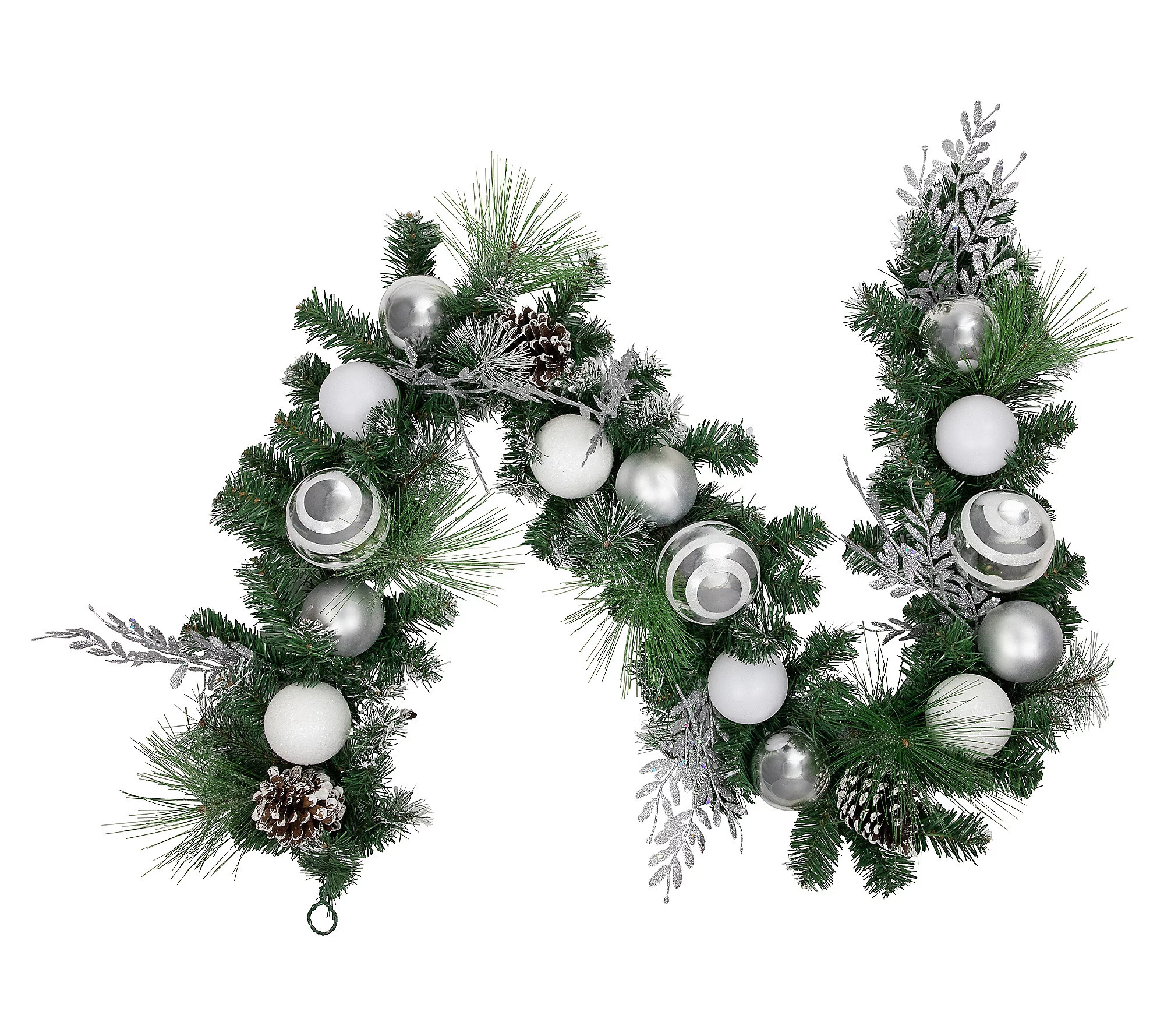 Northlight 6' Pine Needle Garland with Pinecone & Ornaments | QVC