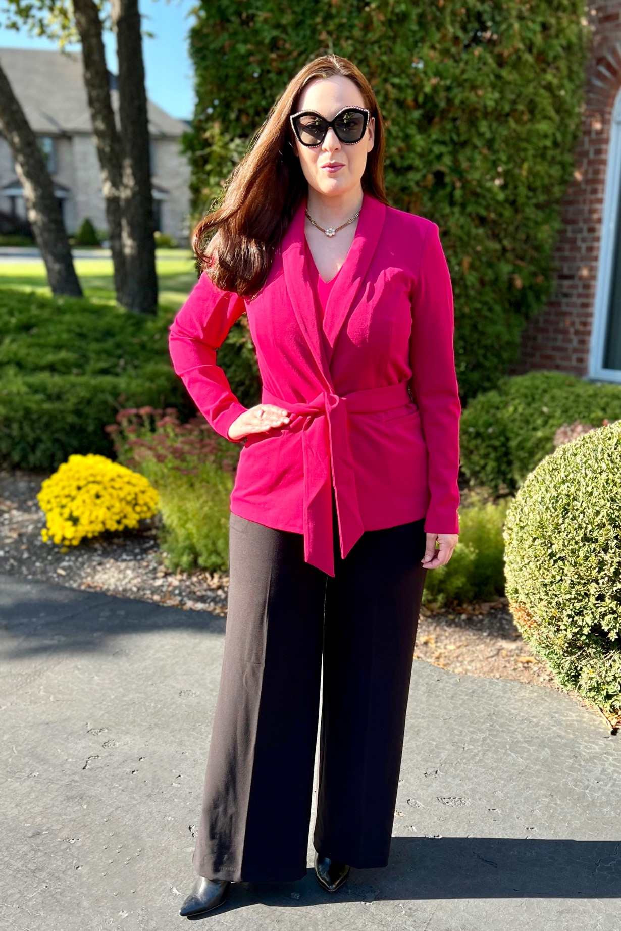 Loving this slip on blazer from #WHBM. It’s super versatile and can be worn many ways. Here I paired with basic black pants and booties for a professional Fall style. 

#LTKworkwear #LTKstyletip #LTKSeasonal