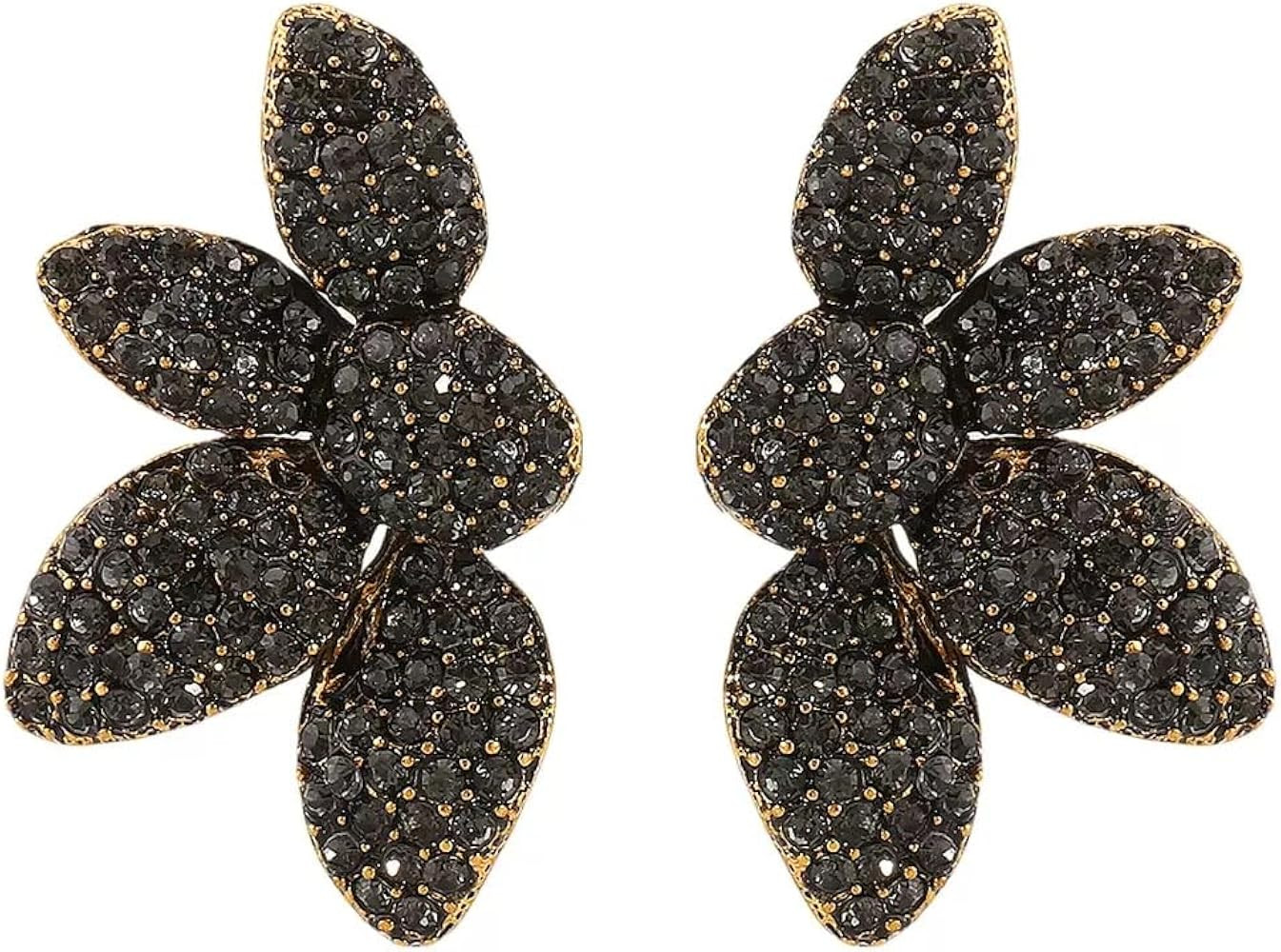Gold Earrings for women Black Statement Earrings for women Gold Jewelry Chunky Earrings Vintage J... | Amazon (US)