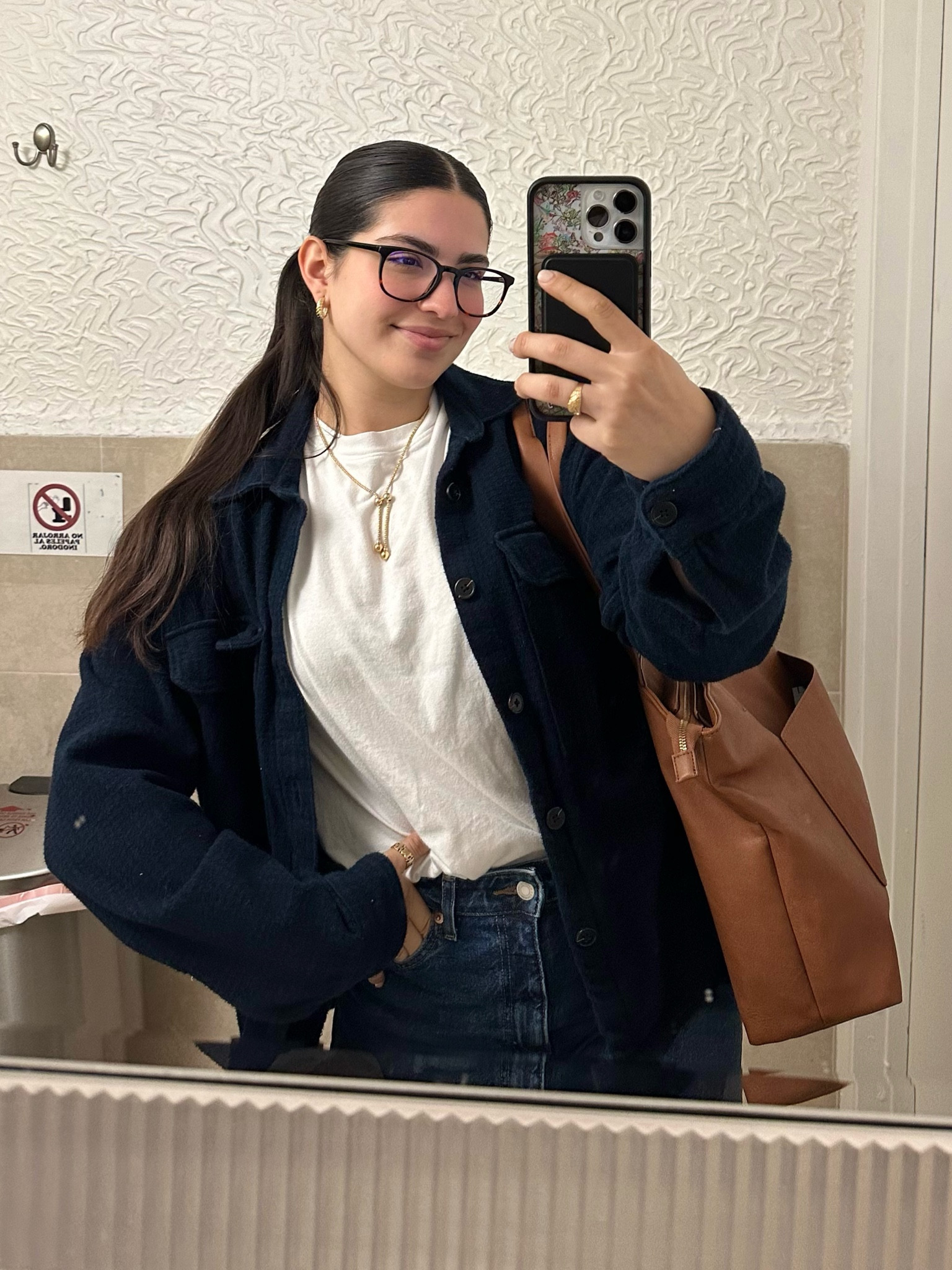 comfy clean girl vibe lunch fit! jacket is sold out :((( it’s from the men’s abercrombie section. the white top is from abercrombie too and I have it in sooo many colors cause it’s the perfect basic! jeans = H&M ALWAYS and the tote yall know. I have the black too and they are unmatched hehe 

#LTKfindsunder50 #LTKworkwear #LTKstyletip