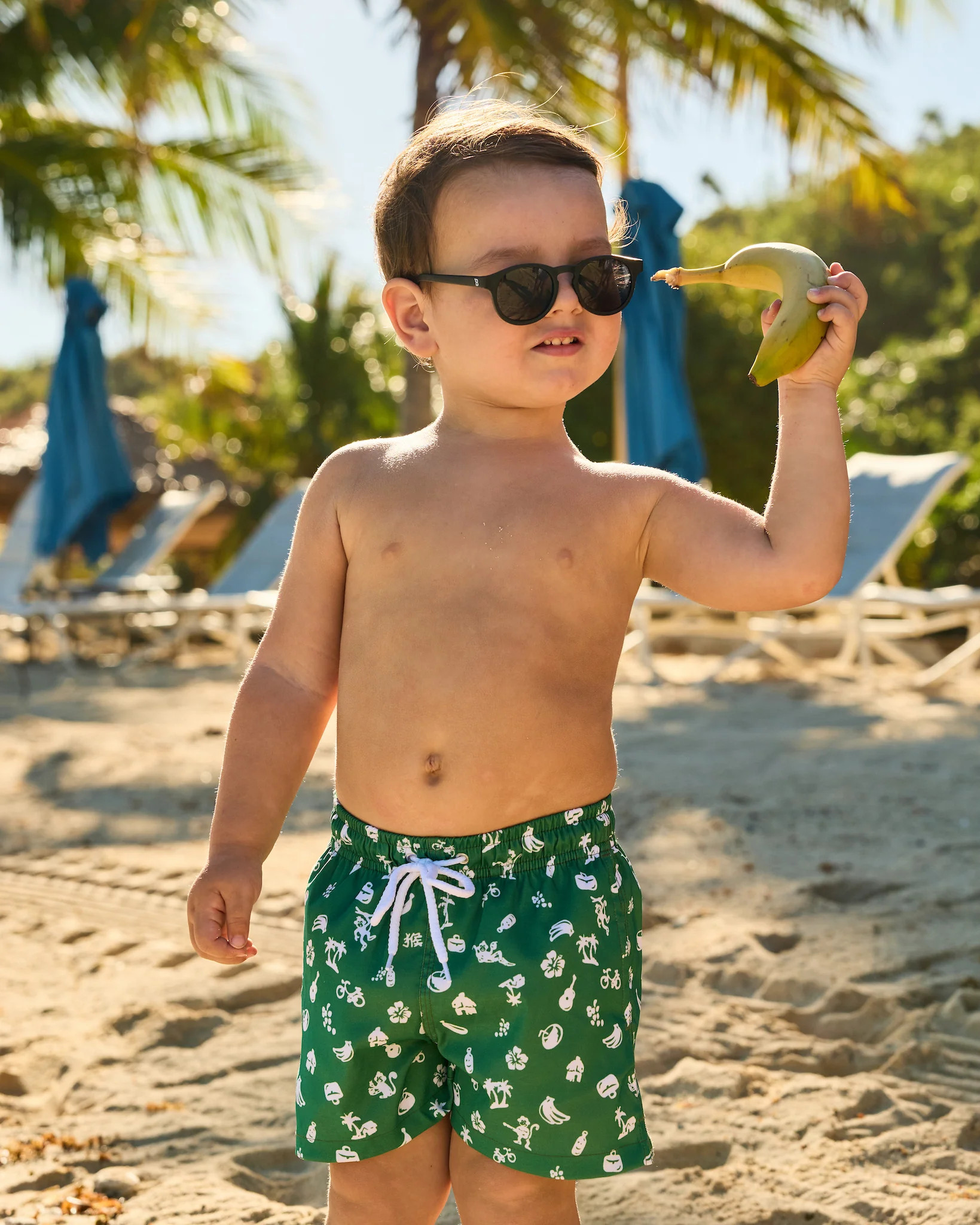 The Monkey Business - Boys Swim Trunks UPF 50+ | Kenny Flowers