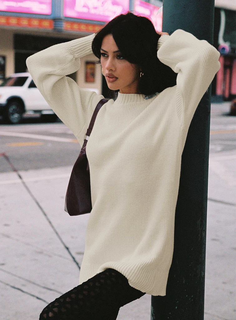Amsterdam Sweater Ivory | Princess Polly US