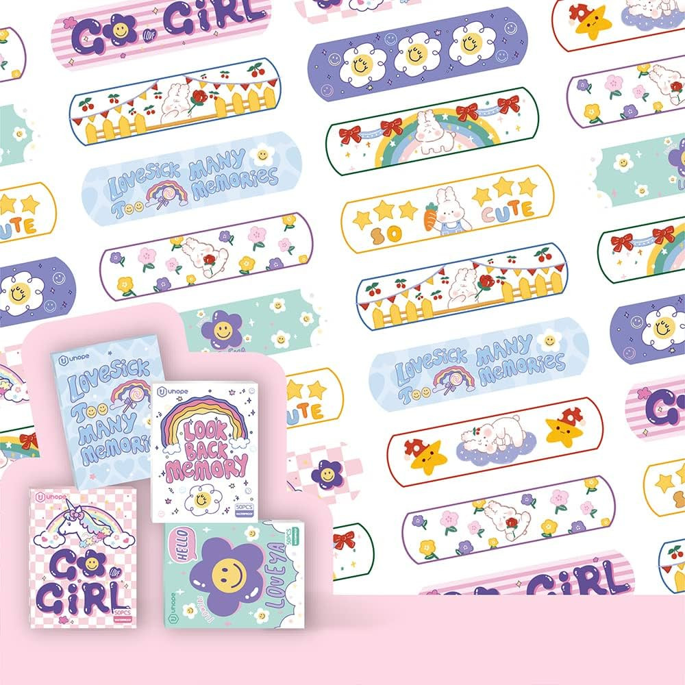 Adhesive Flexible Cartoon Printing Bandages for Minor Cuts, Scrapes, and Wounds - 200 Count (Cart... | Amazon (US)