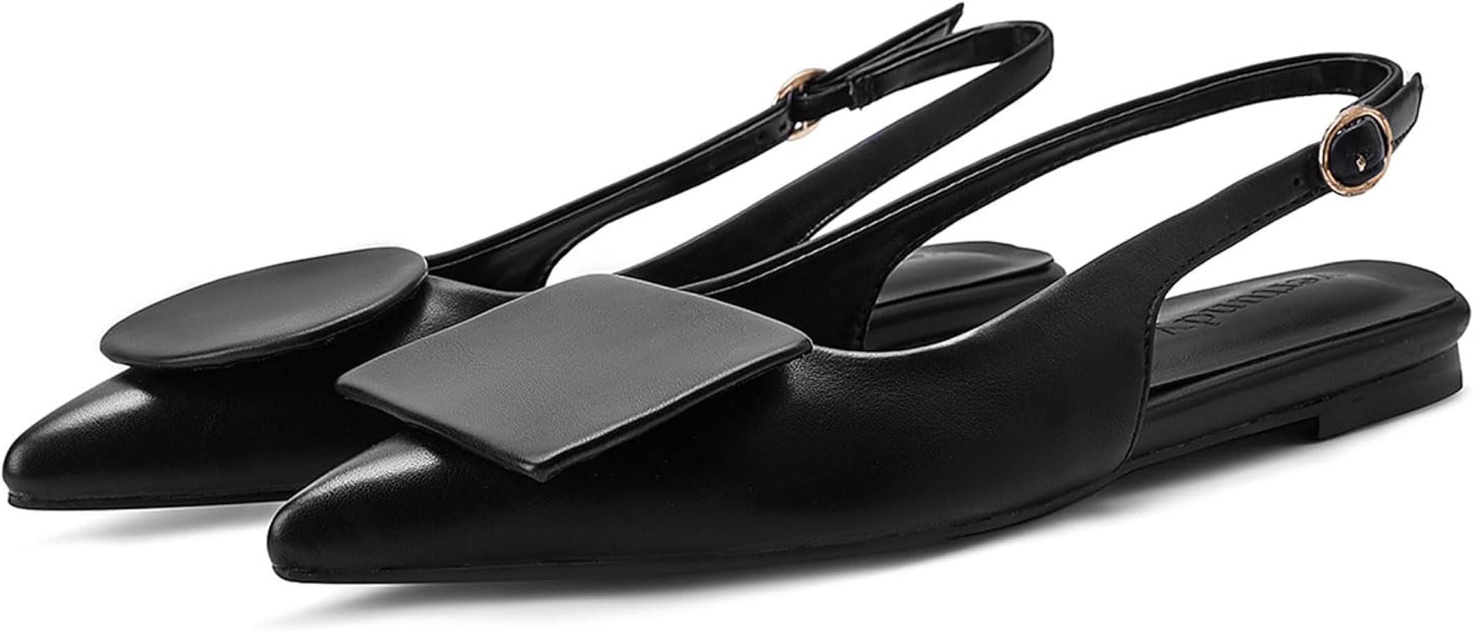 Vertundy Women's Slingback Flats Pointed Toe Flats for Women Low Heel Pumps Ankle Strap Sandals C... | Amazon (US)