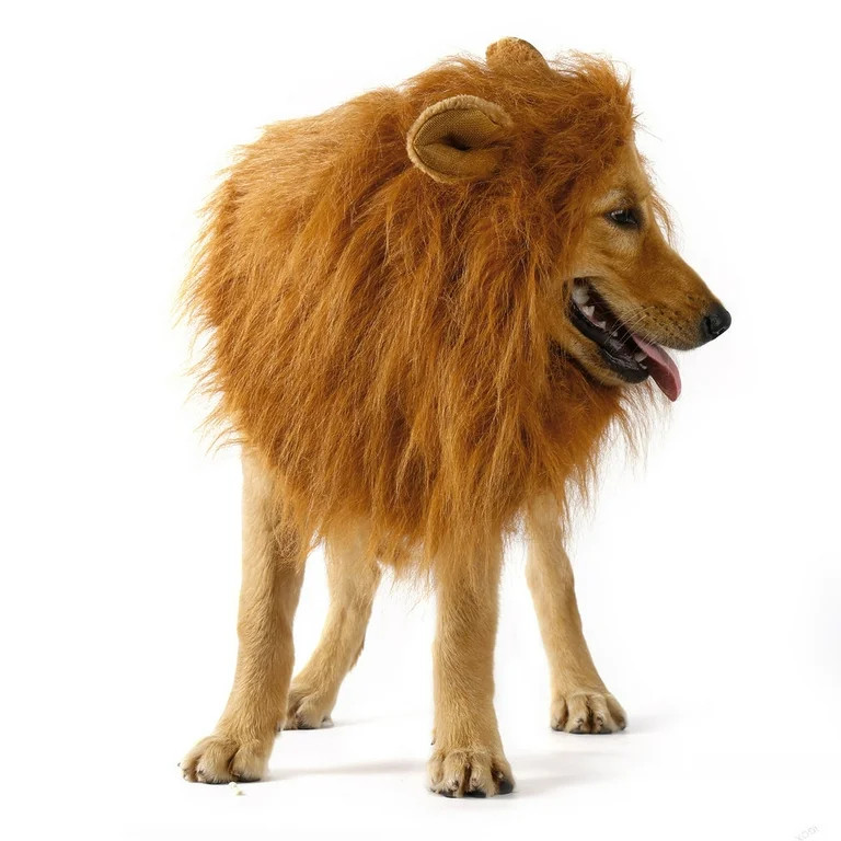 YOUTHINK Lion Mane for Dog Large Medium with Ears Pet Lion Mane Costume Button Adjustable Holiday... | Walmart (US)