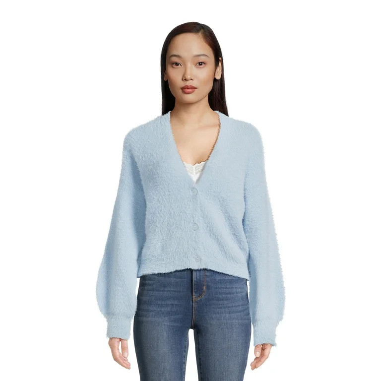 No Boundaries Juniors Minky Cardigan with Long Sleeves, Sizes XS-3XL | Walmart (US)