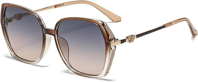 Oversized Sunglasses Womens Designer - Trendy Large Butterfly Aesthetic Big Frame Sun Glasses for... | Amazon (UK)