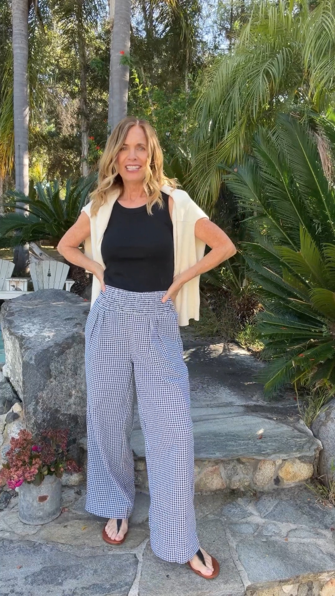 These black + white gingham pants are giving “cute without trying” and I’m here for it 🤍🖤

These gingham pants are so comfy, super flattering, and one of those throw-on outfits that instantly makes you feel put together. And the price? Even better. 🙌🙌

#LTKootd #LTKTravel #LTKOver40