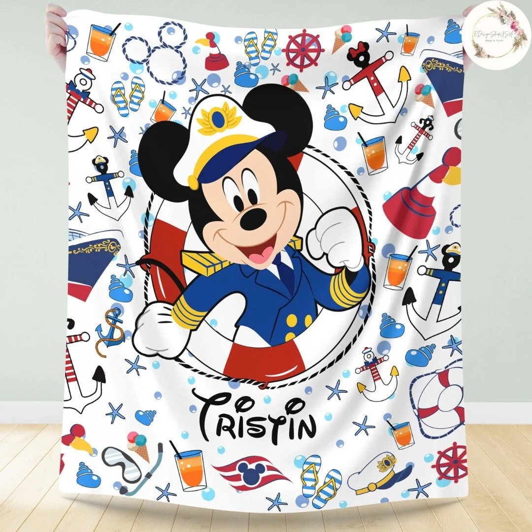 Personalized All Characters Disney Cruise Line Blanket, Mickey and Friends Cruise Trip, Disney Fa... | Etsy (US)