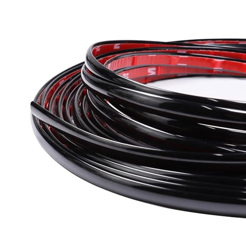 25Ft Automotive Trim Molding Glossy Black 1/2"(12mm) Car Side Moldings UV-Protected Scratch-Proof... | Amazon (US)