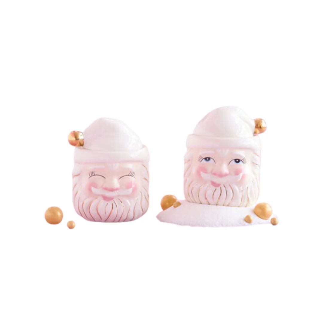 Papa Noel Cream Candy Jar | Pink Antlers
