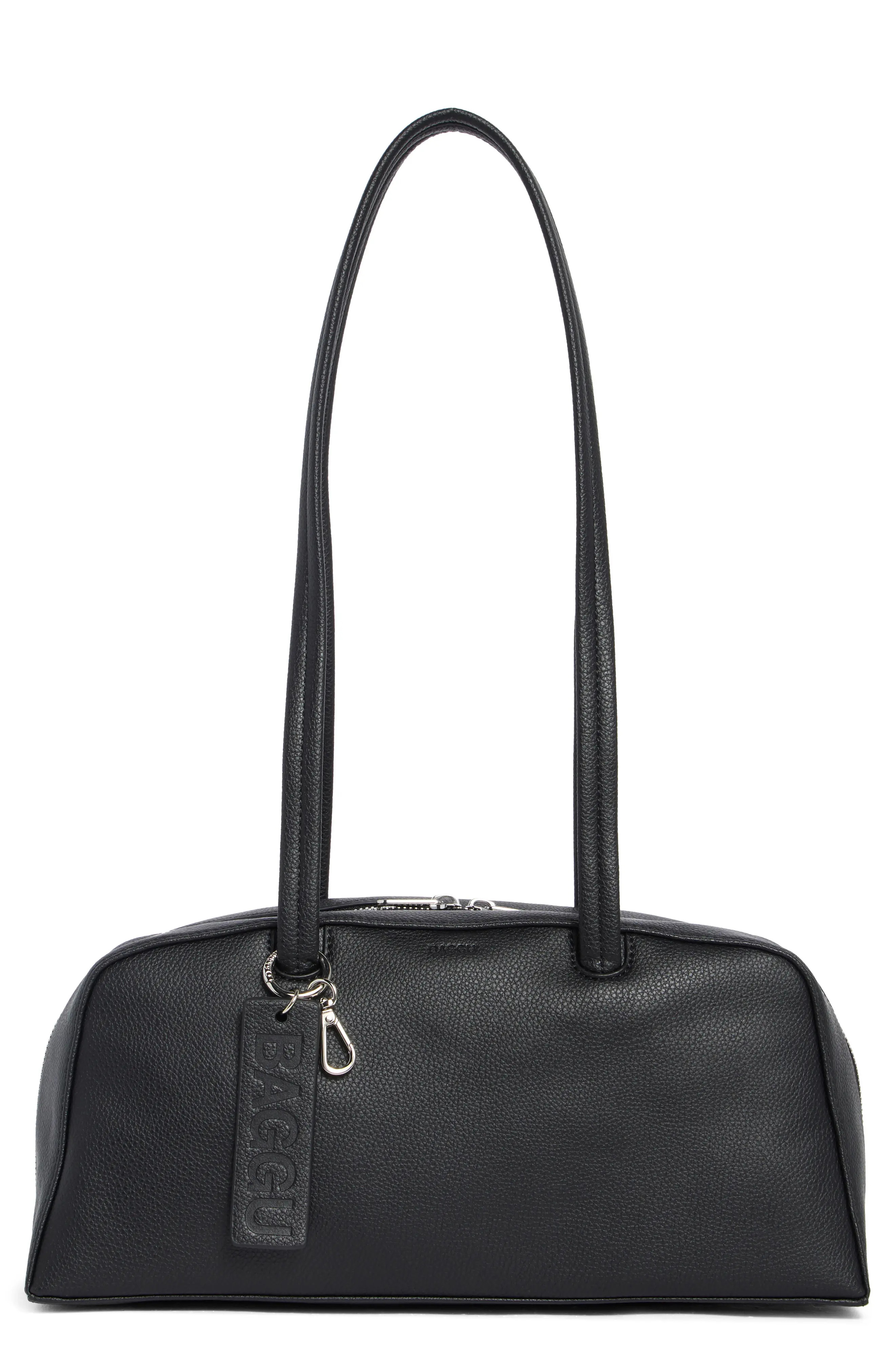 Baggu Recycled Leather Bowler Bag in Black at Nordstrom Rack | Nordstrom Rack