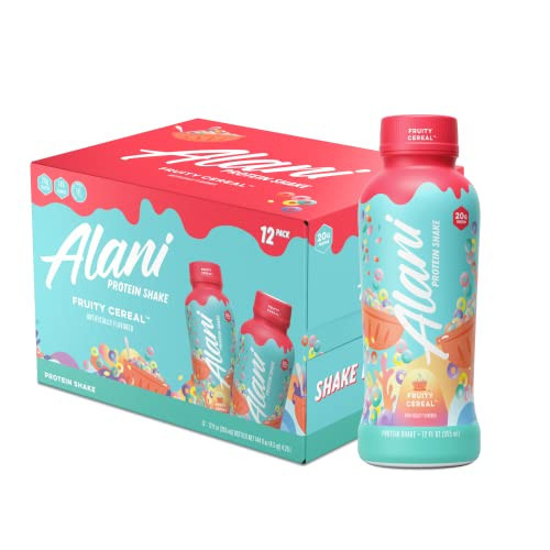 Alani Nu Protein Shake, Ready to Drink, Naturally Flavored, Gluten Free, Only 140 Calories with 20g Protein per 12 Fl Oz bottle (Fruity Cereal, 12 Pack) 1 | Amazon (US)