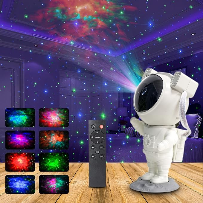 Astronaut Star Projector Galaxy Night Light,Starry Sky&Nebula on Ceiling Wall for Kids Room Bedro... | Amazon (US)