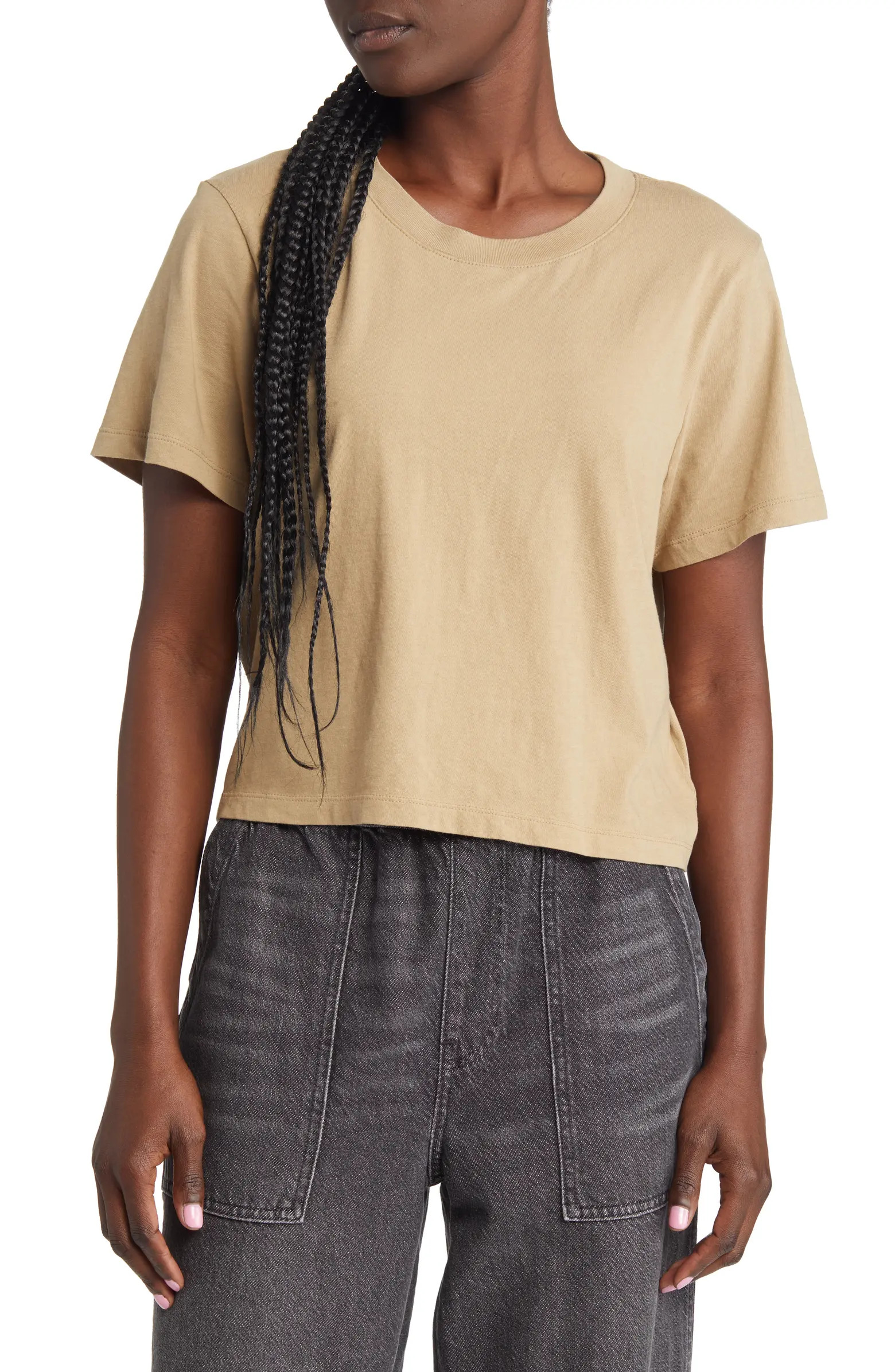 Lakeshore Softfade Cotton Crop Tee | Nordstrom