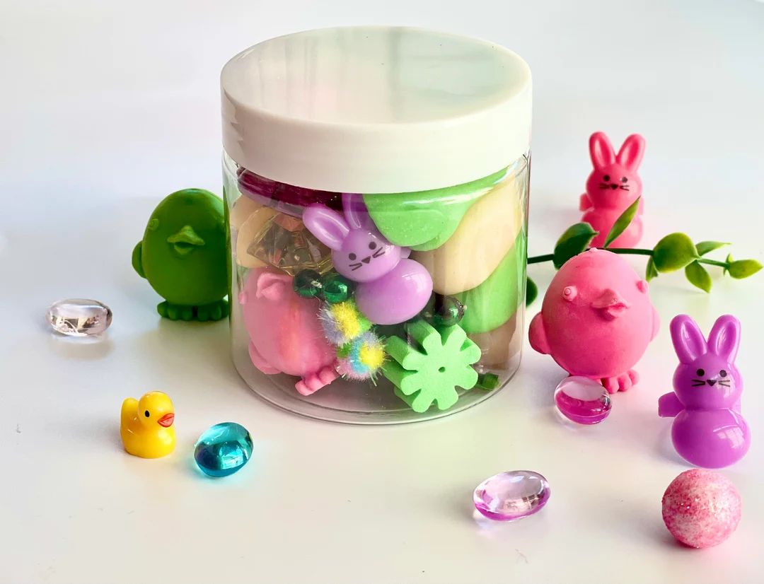 Spring Homemade Sensory Dough Jar Homemade Play Dough Playdoh Easter Sensory Kit Imagination at P... | Etsy (US)