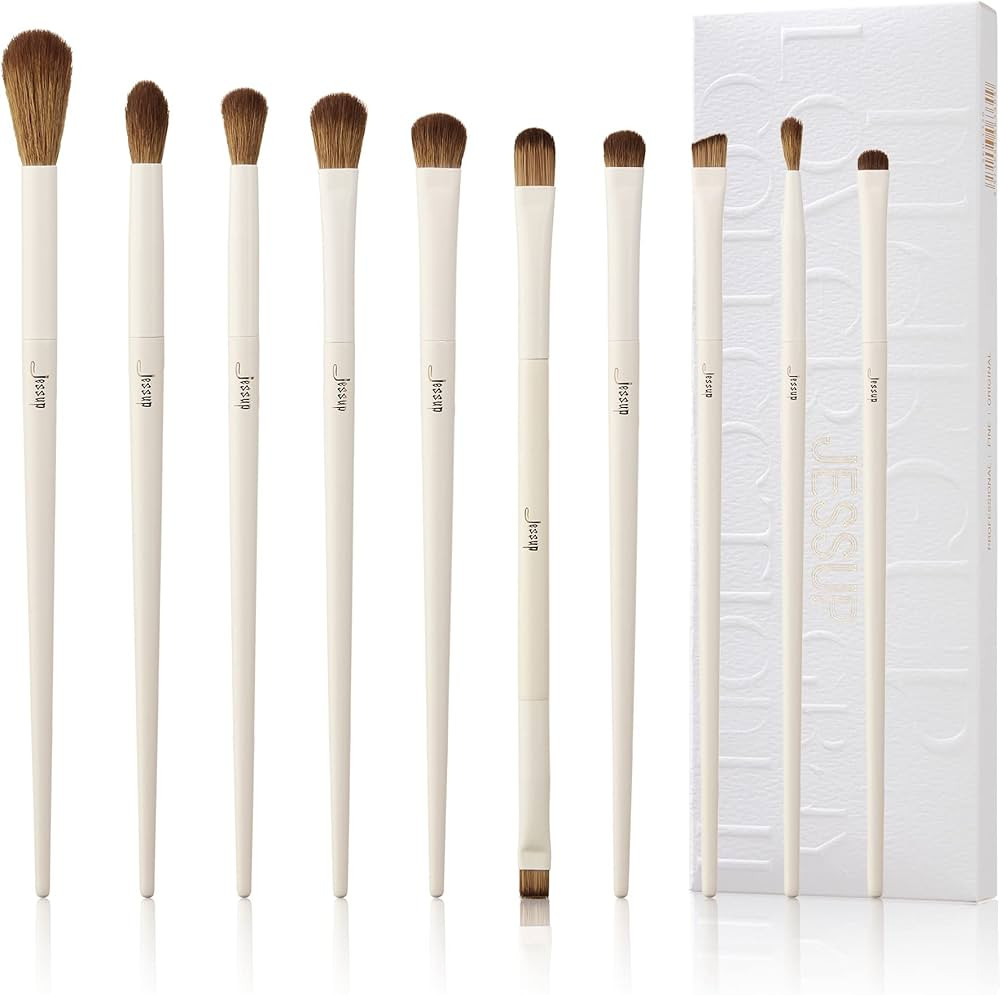 Jessup Precision Makeup Brushes 10Pcs Eye Makeup Brush Set Premium Synthetic Eyeshadow Concealer Eye | Amazon (US)