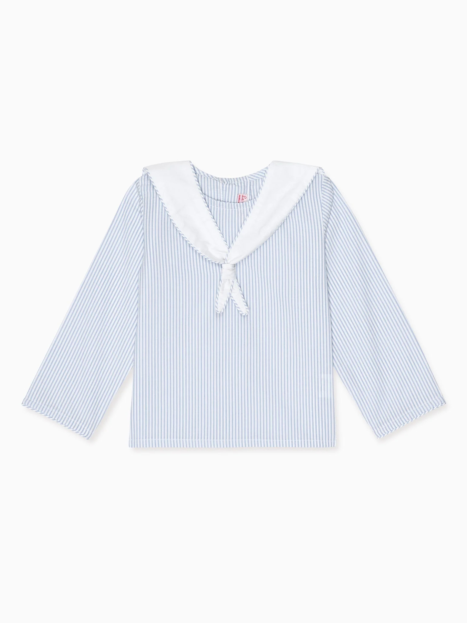 Blue Stripe Rio Baby Shirt | La Coqueta (US)