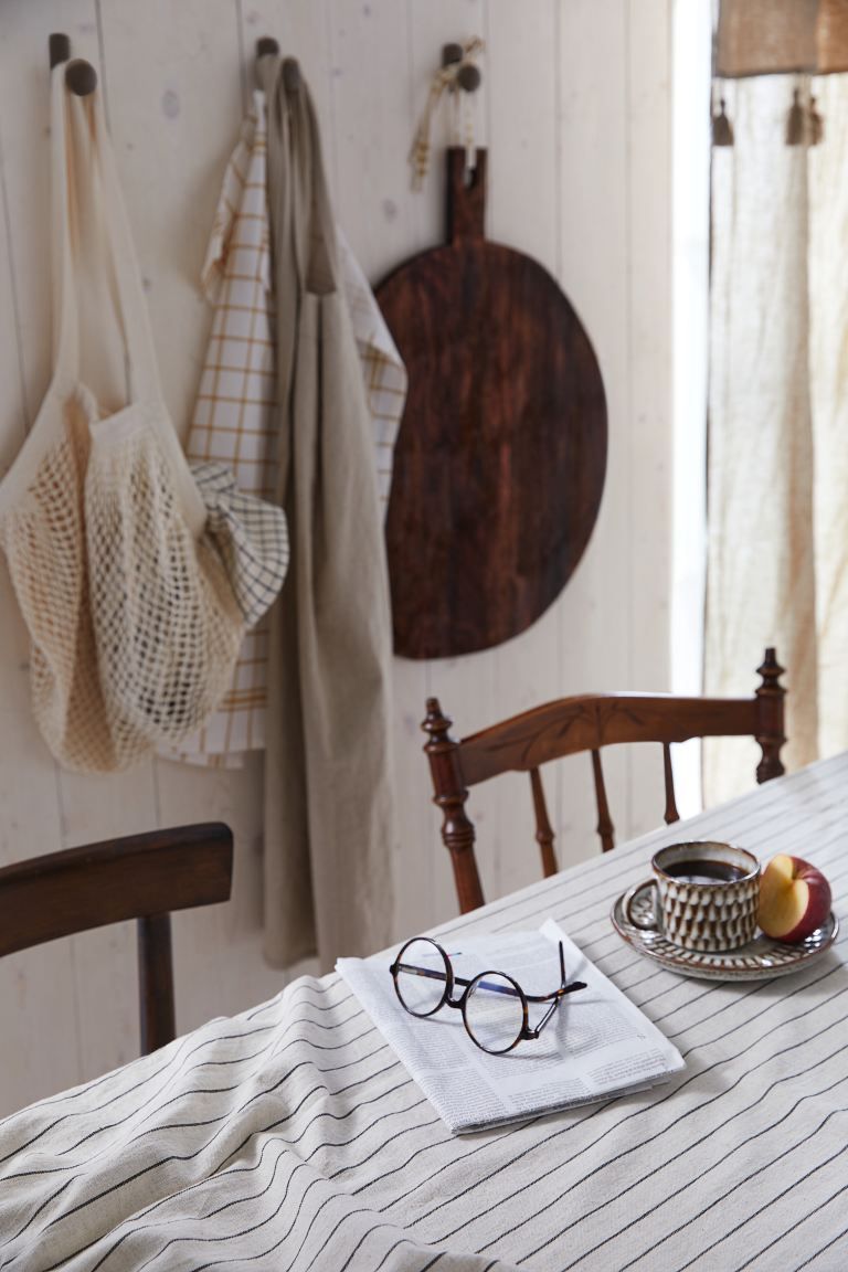 Striped Linen-blend Tablecloth | H&M (US)
