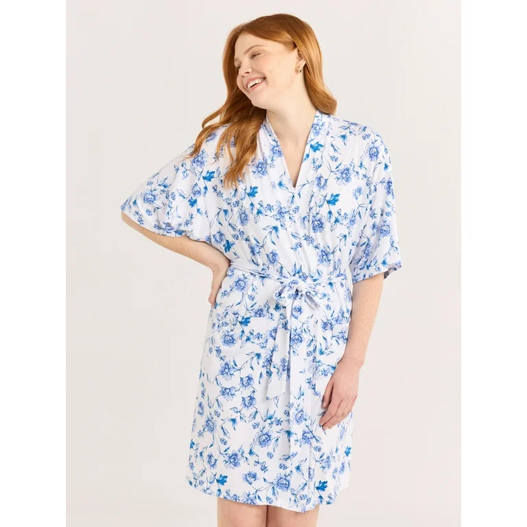 Joyspun Women’s Cami, Shorts, and Robe Travel Pajama Set, 3-Piece, Sizes S-3X | Walmart (US)