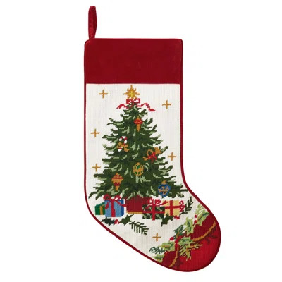 Tree With Presents Embroidered Needlepoint Stocking | Wayfair North America