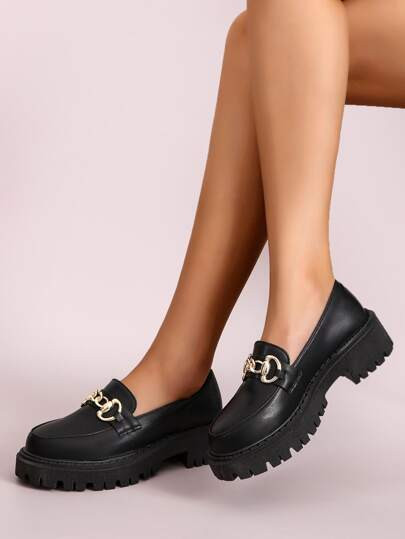 Horsebit Decor Platform Loafers | SHEIN