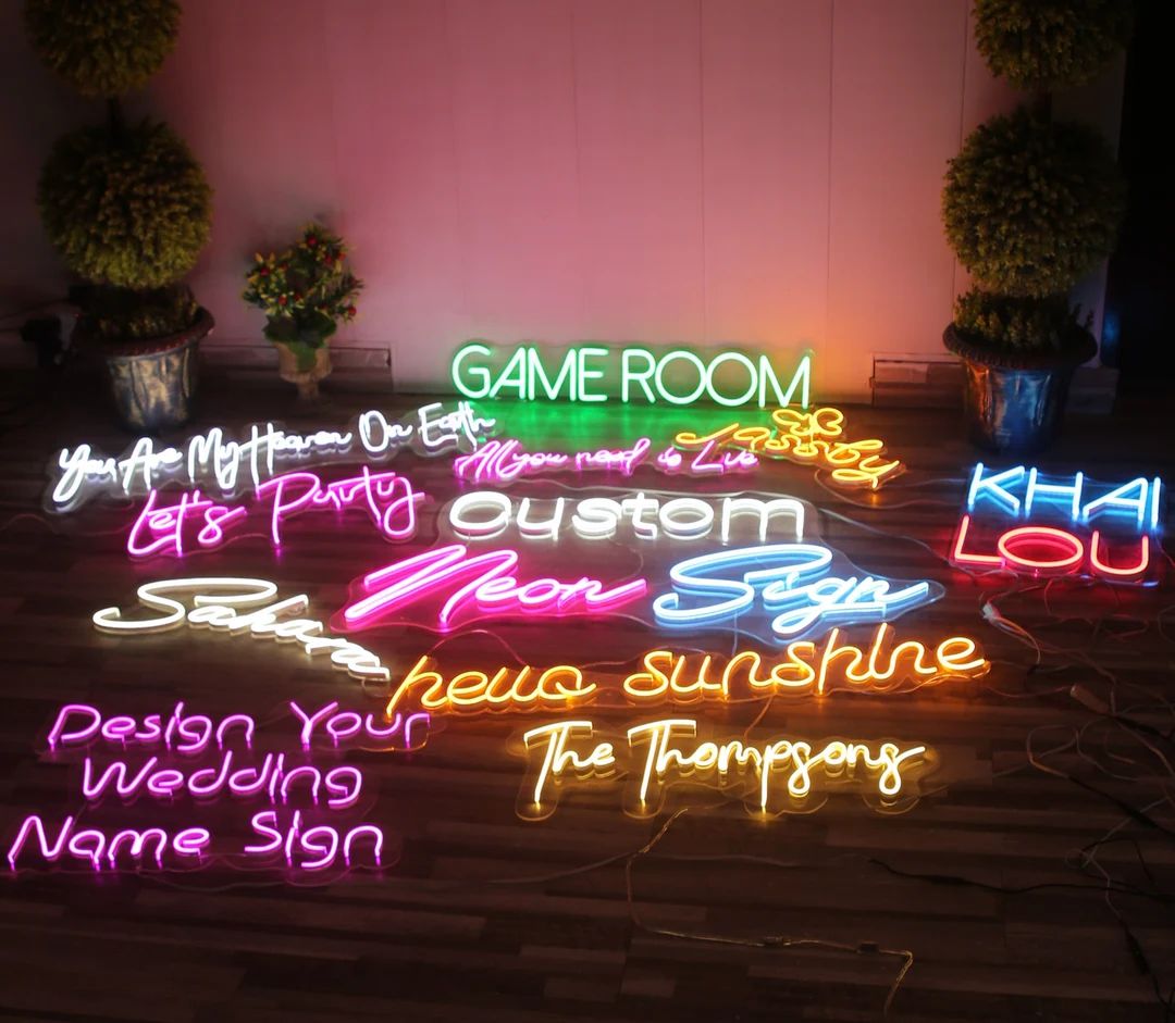 Custom Neon Sign Neon Sign Wedding Signs Name Neon Sign - Etsy | Etsy (US)