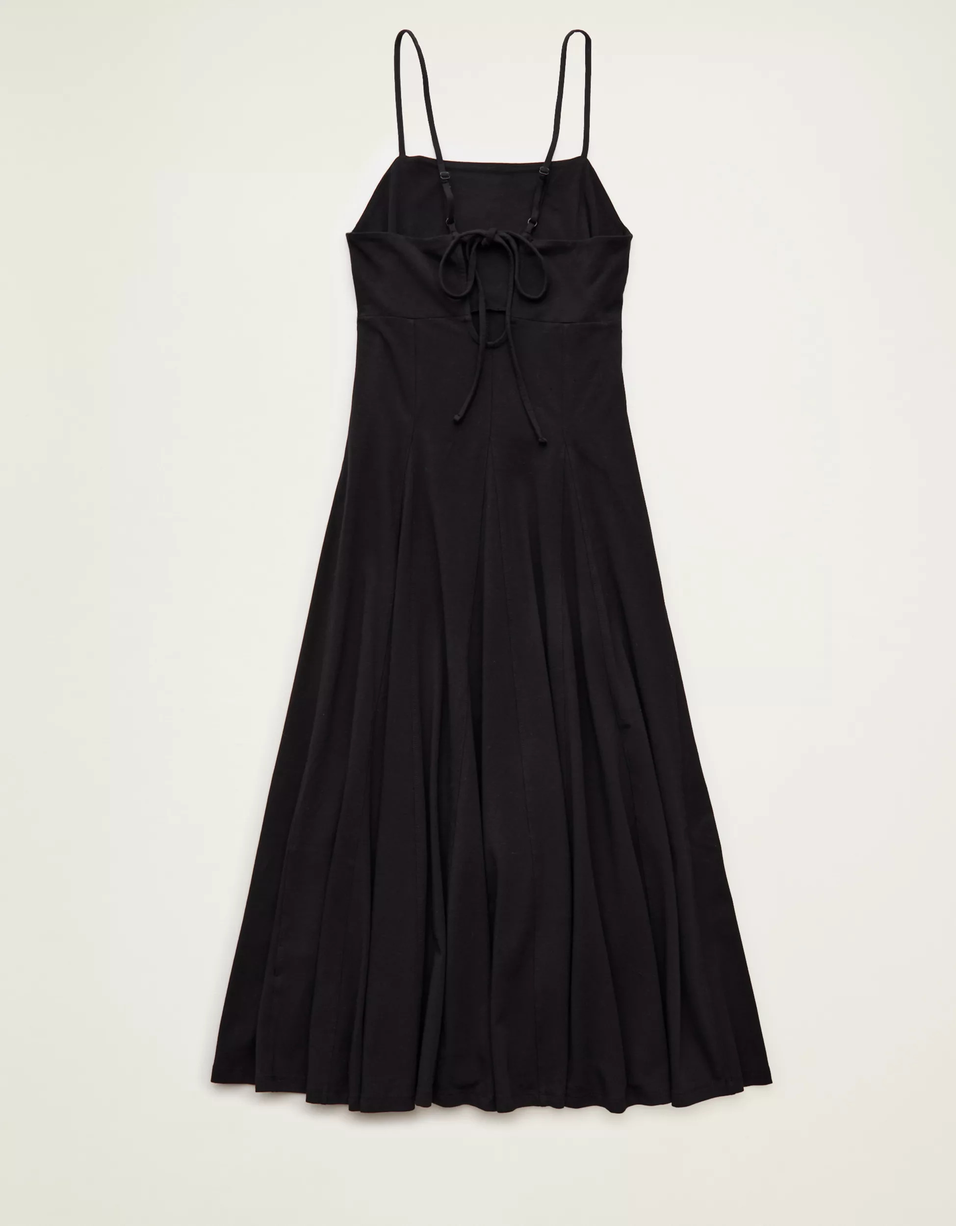 AE Knit Tie-Back Godet Midi Dress | American Eagle Outfitters (US & CA)
