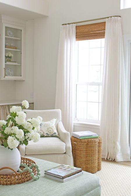 Love my new Belgian linen drapes and woven shades from @twopagescurtains! 

#LTKhome #LTKstyletip