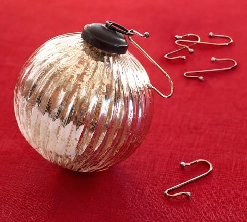 Mercury Glass Ball Ornaments Set of 6 - Silver & Gold | Pottery Barn (US)
