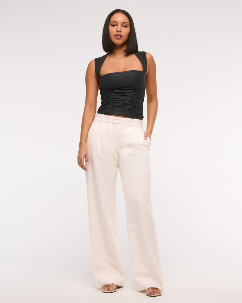 Women's A&F Sloane Low Rise Tailored Pant | Women's New Arrivals | Abercrombie.com | Abercrombie & Fitch (US)