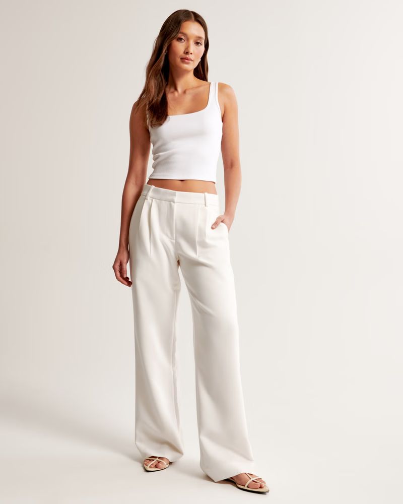 Women's A&F Sloane Low Rise Tailored Pant | Women's Bottoms | Abercrombie.com | Abercrombie & Fitch (US)