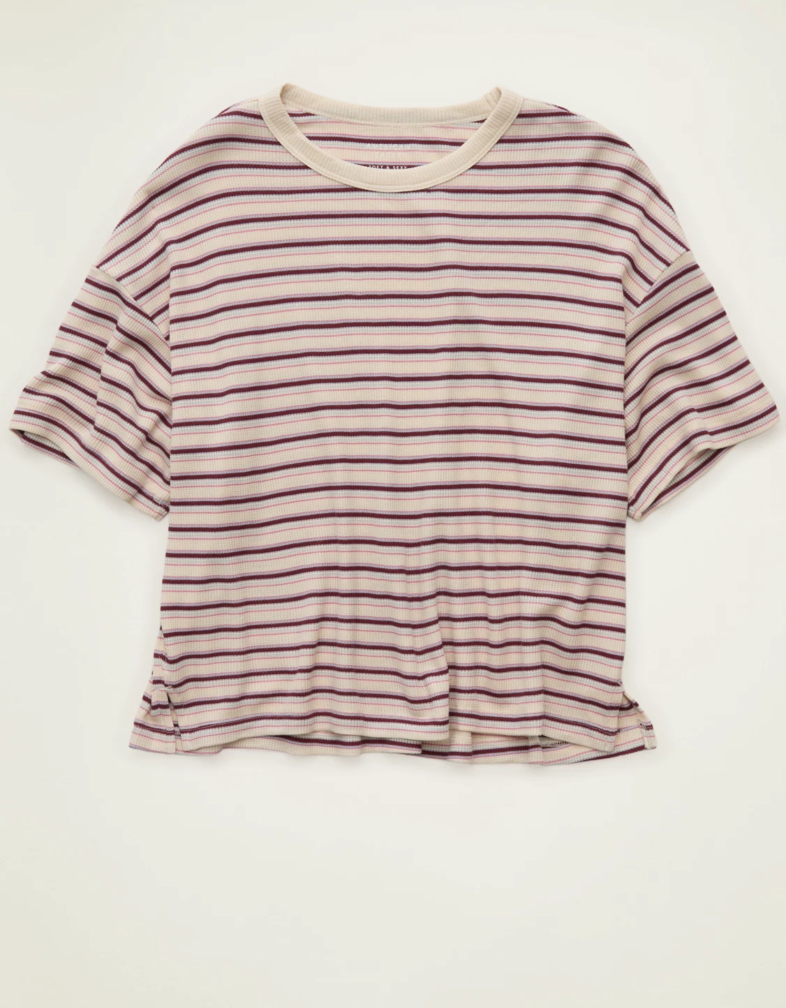 AE Soft & Sexy Waffle Crew Neck Tee | American Eagle Outfitters (US & CA)