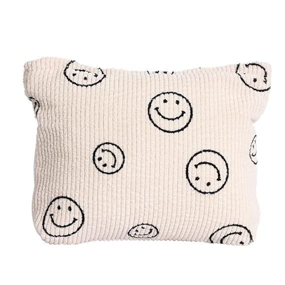 LYDZTION Smiley Face Makeup Bag Cosmetic Bag for Women,Large Capacity Canvas Makeup Bags Travel T... | Amazon (US)
