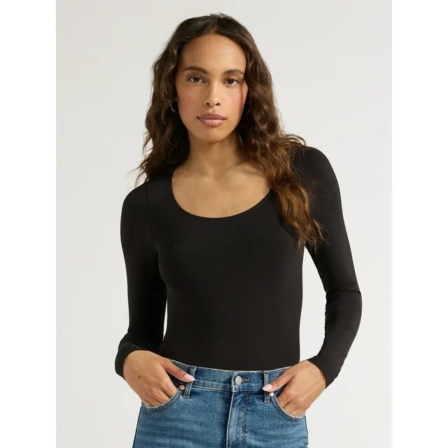 Sofia Jeans Women's Seamlessly Smoothing Scoop Neck Bodysuit, Sizes XS-2XL | Walmart (US)