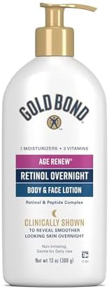 Gold Bond Age Renew Retinol Overnight Body & Face Lotion, Retinol Face and Body Lotion with Pepti... | Amazon (US)