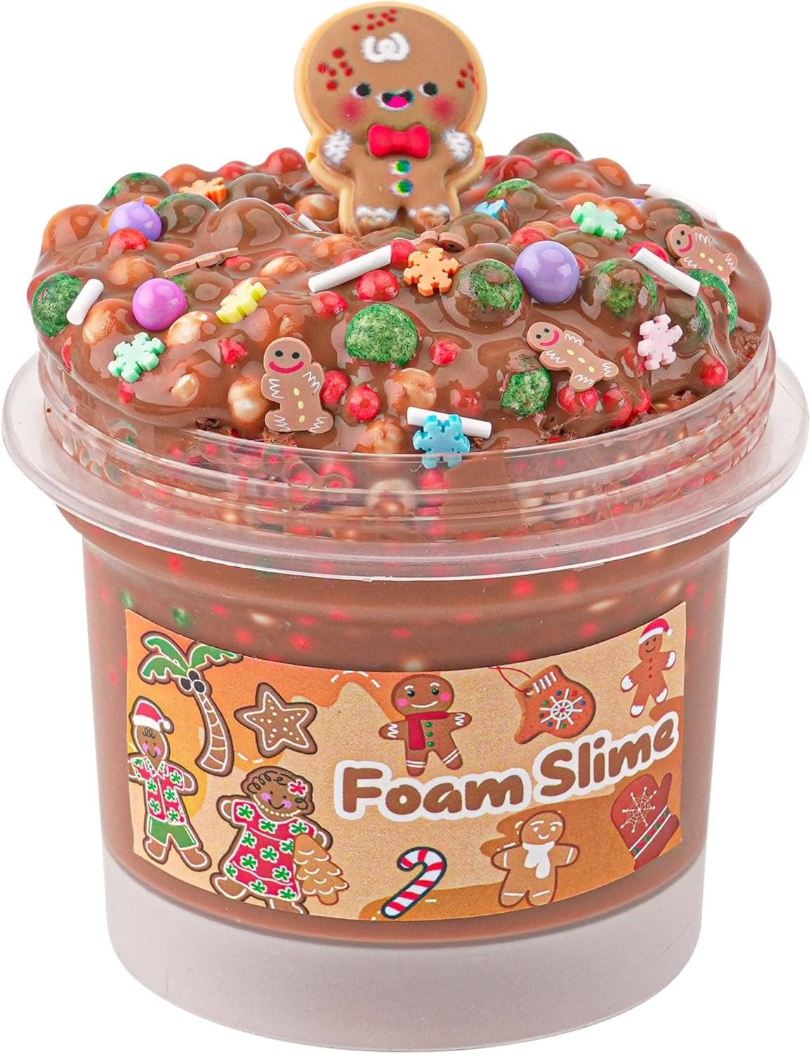Gingerbread Man Brown Foam Slime - Christmas Stocking Stuffers for Kids, Good Stretchy & Non-Stic... | Amazon (US)
