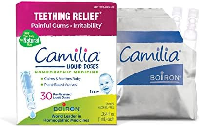 Boiron Camilia Teething Drops for Daytime and Nighttime Relief of Painful or Swollen Gums and Irr... | Amazon (US)