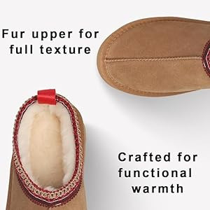 Yrefdmo Women's Slippers Platform Mini Boots for Women Indoor Slippers Slip on Fur Fleece Lined S... | Amazon (US)
