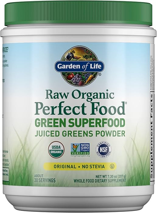 Garden of Life Raw Organic Perfect Food Green Superfood Juiced Greens Powder - Original Stevia-Fr... | Amazon (US)