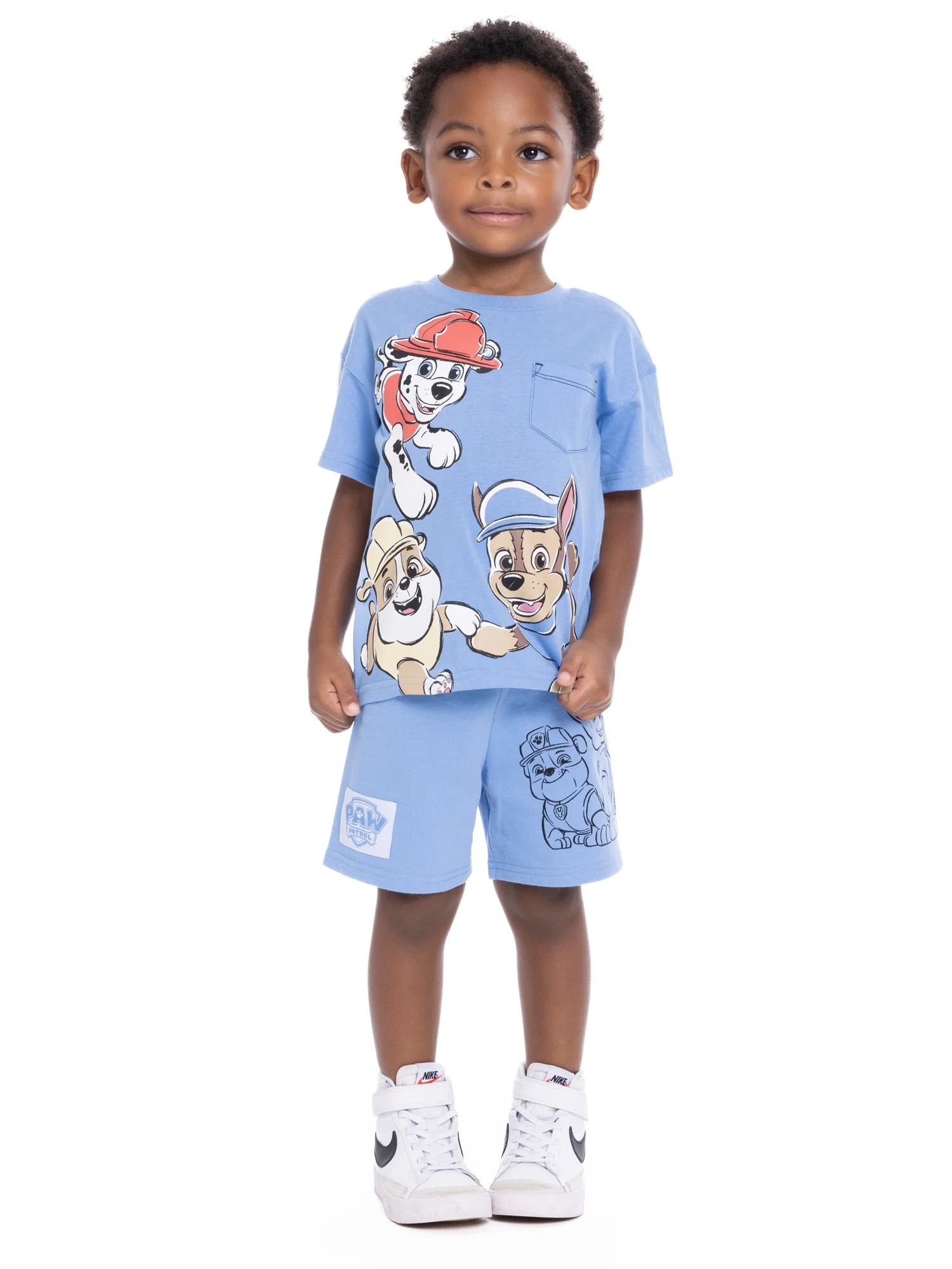 PAW Patrol Toddler Graphic Tee and Shorts Set, 2-Piece, Sizes 12M-5T | Walmart (US)
