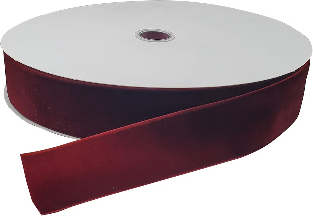 10 Yards Burgundy Velvet Ribbon Spool(Wine, 1 1/2") | Amazon (US)