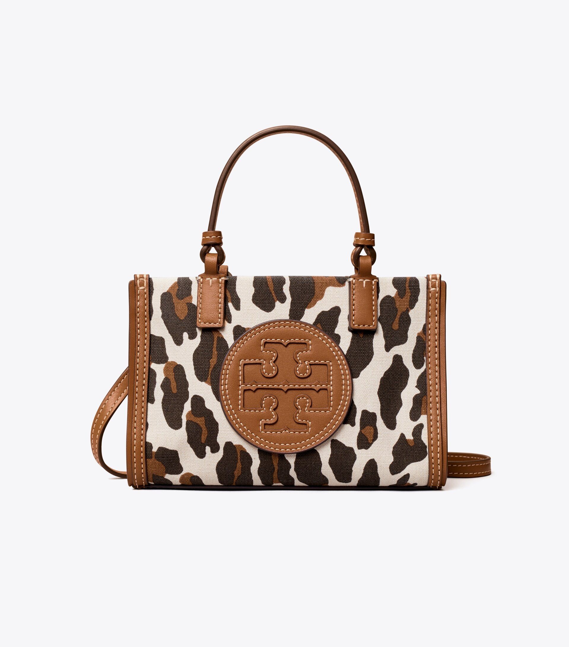 Ella Leopard Canvas Mini Tote Bag | Tory Burch (US)