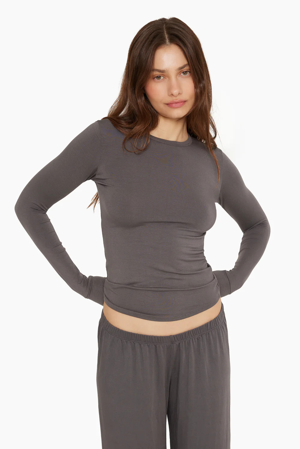 SLEEP JERSEY FITTED LONG SLEEVE - GRAPHITE | SET Active