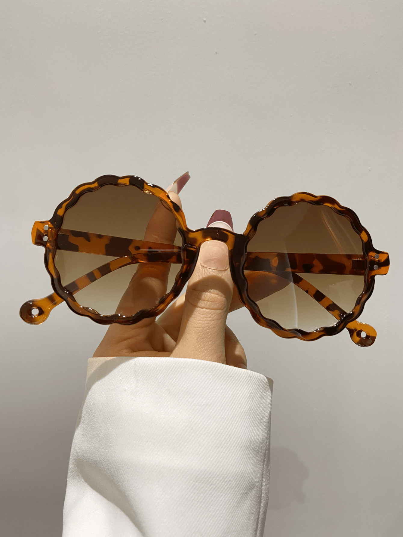 New Fashion Retro Round Colorful Frame Flower Style Sunglasses, Outdoor Beach Party Shades For Wo... | SHEIN