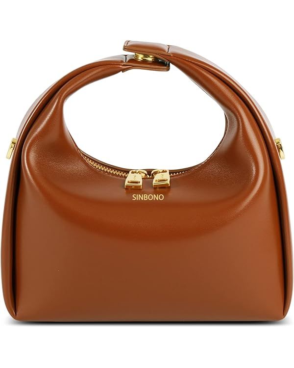 SINBONO Women Top Handle Handbag, Medium Vienna Vegan Leather Designer Small Purse with Crossbody... | Amazon (US)
